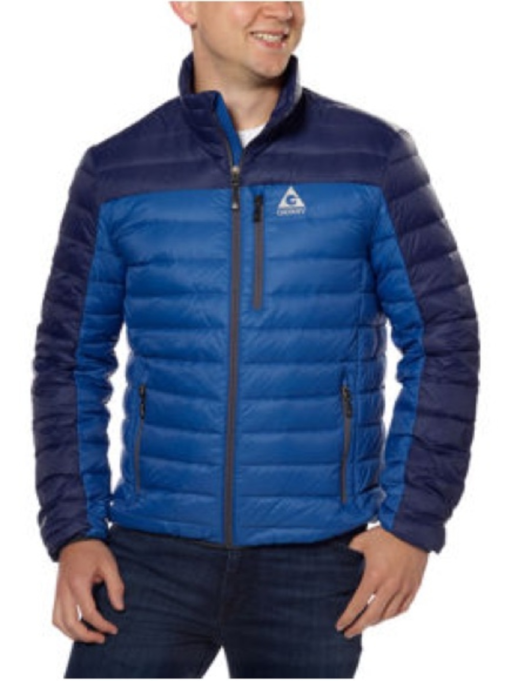 Gerrys 650 Fill Men's Two-Tone Blue Packable Down feather Puffer Jacket